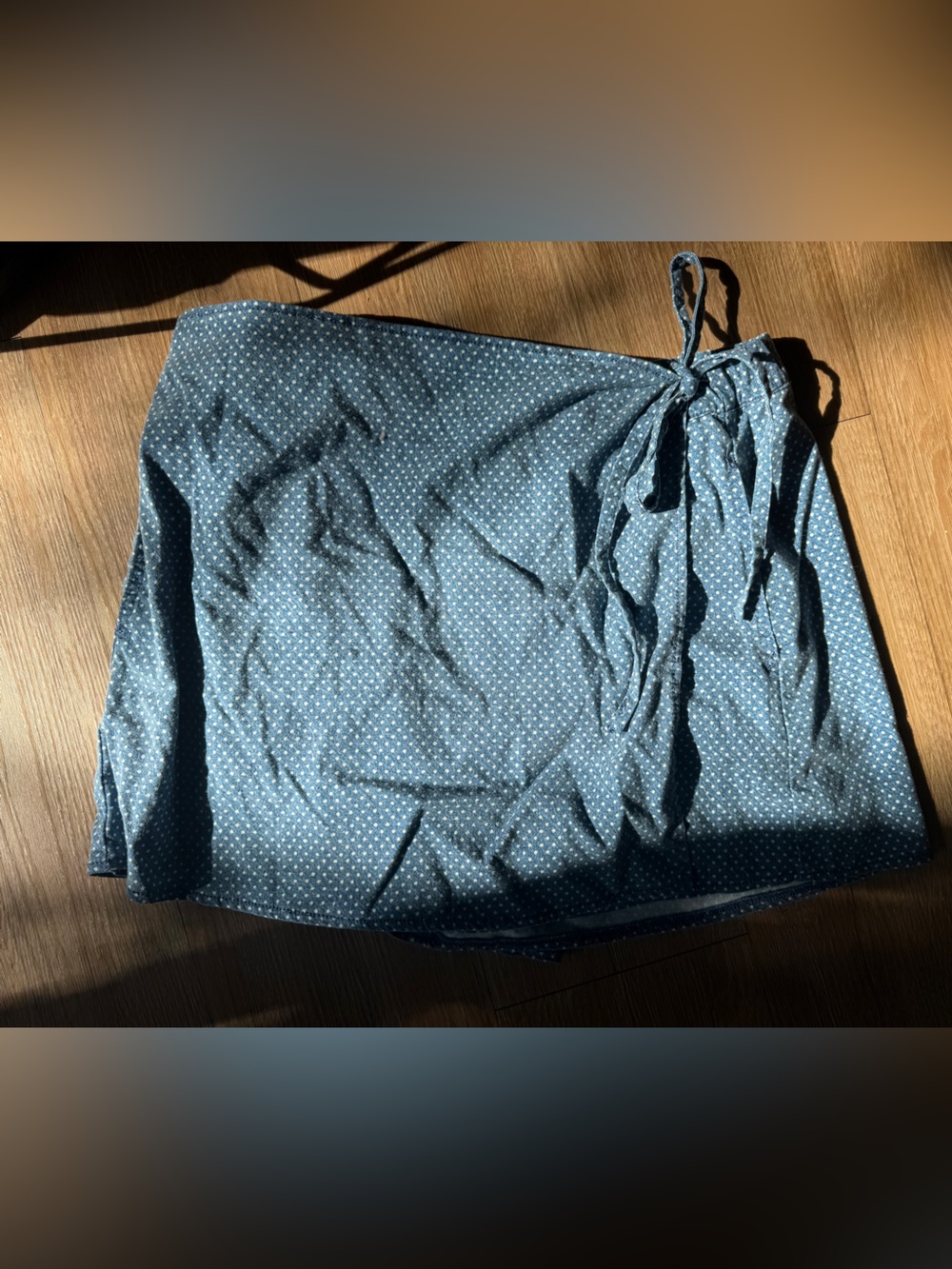American Eagle Outfitters Light Blue Polka Dot Skort xl